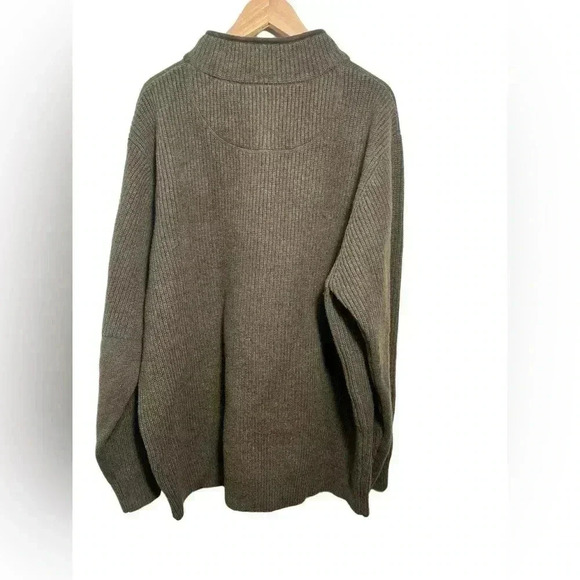 L.L. Bean 100% Merino Lambs Wool Quarter Zip Sweater Mens Size XXL-TALL - Picture 2 of 14